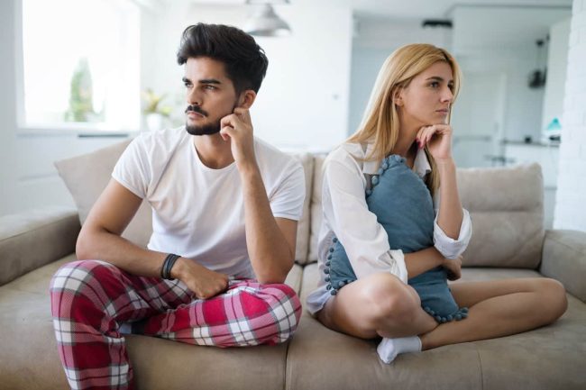 Unhappy married couple on verge of divorce due to impotence Unhappy married couple