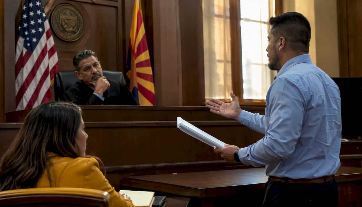 Judge hearing emergency custody case in Arizona courtroom