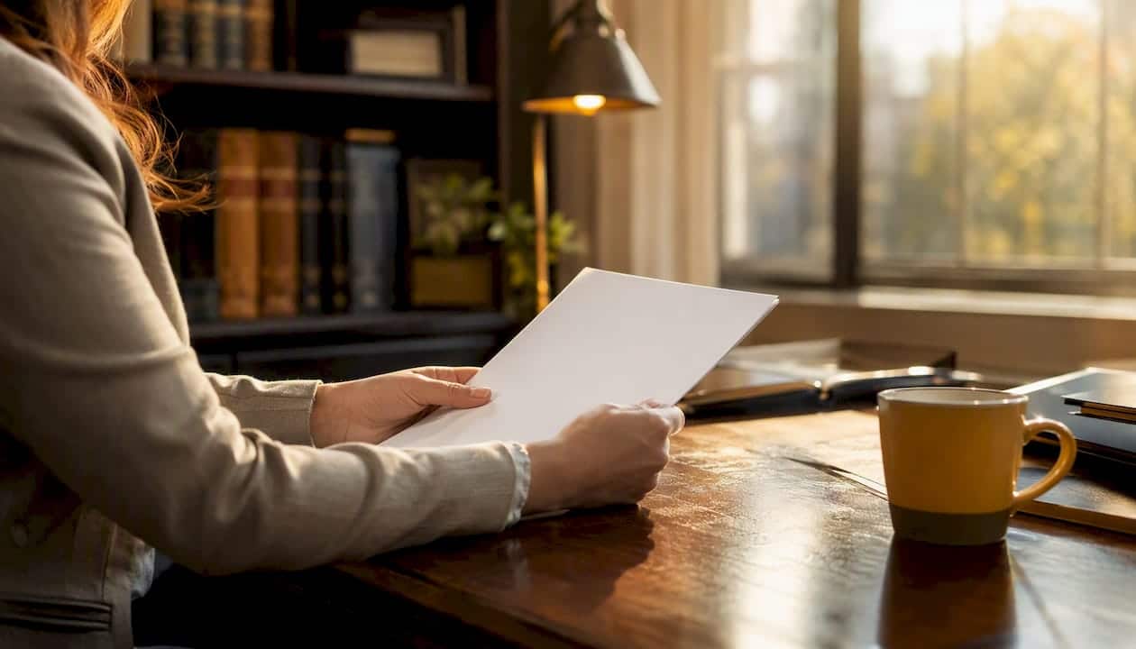 Hands exchanging legal marriage documents