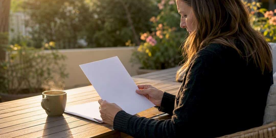 Blank financial disclosure forms on desk
