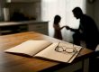 Legal custody documents and parent-child hand