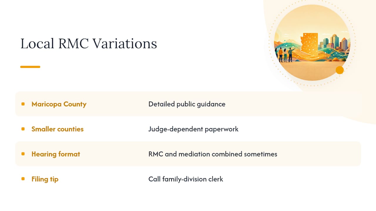 Local Rules and Court-Specific RMC Procedures Across Arizona — overview diagram