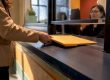 Court filing folder at Arizona courthouse counter