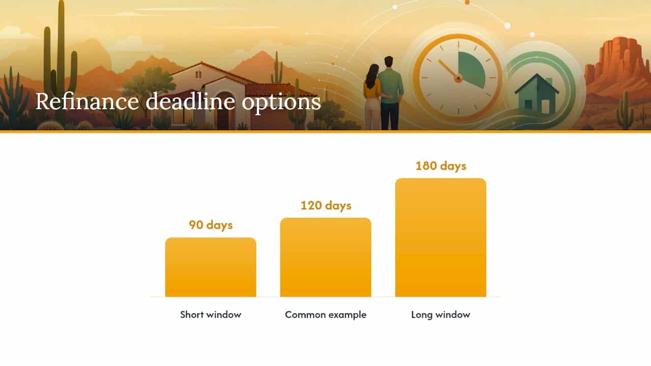 Refinance deadline and listing consequence flow