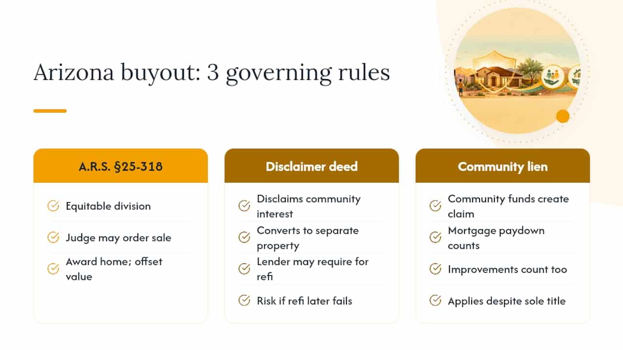 What Arizona-Specific Laws Govern a Home Buyout? — overview diagram