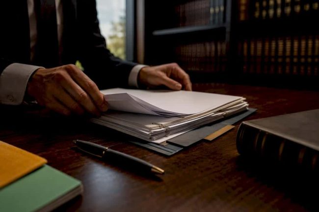 Attorney assembling custody enforcement petition packet