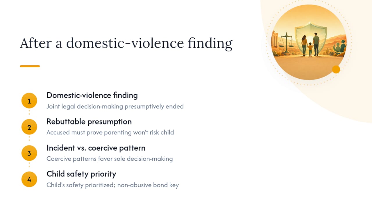 Custody presumption and evidence burden flow