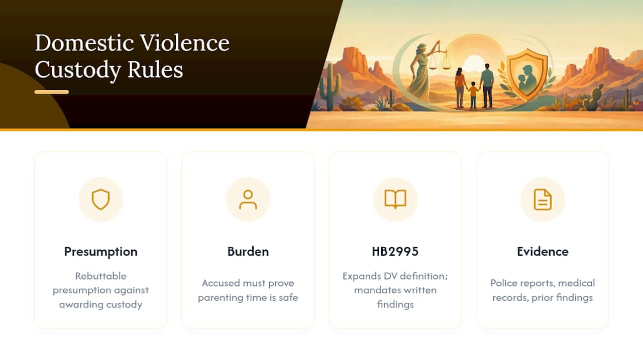 How Arizona Law Treats Domestic Violence in Custody Cases — overview diagram
