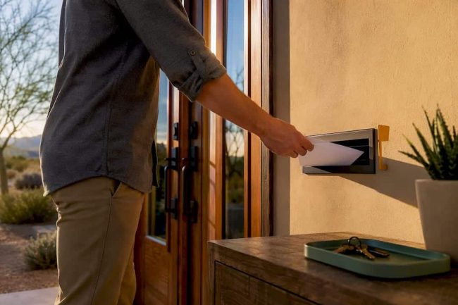 Parent mailing relocation notice envelope