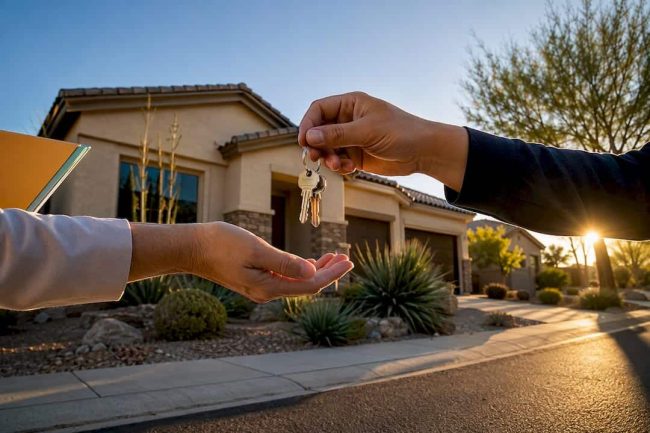 Arizona home with keys during divorce sale