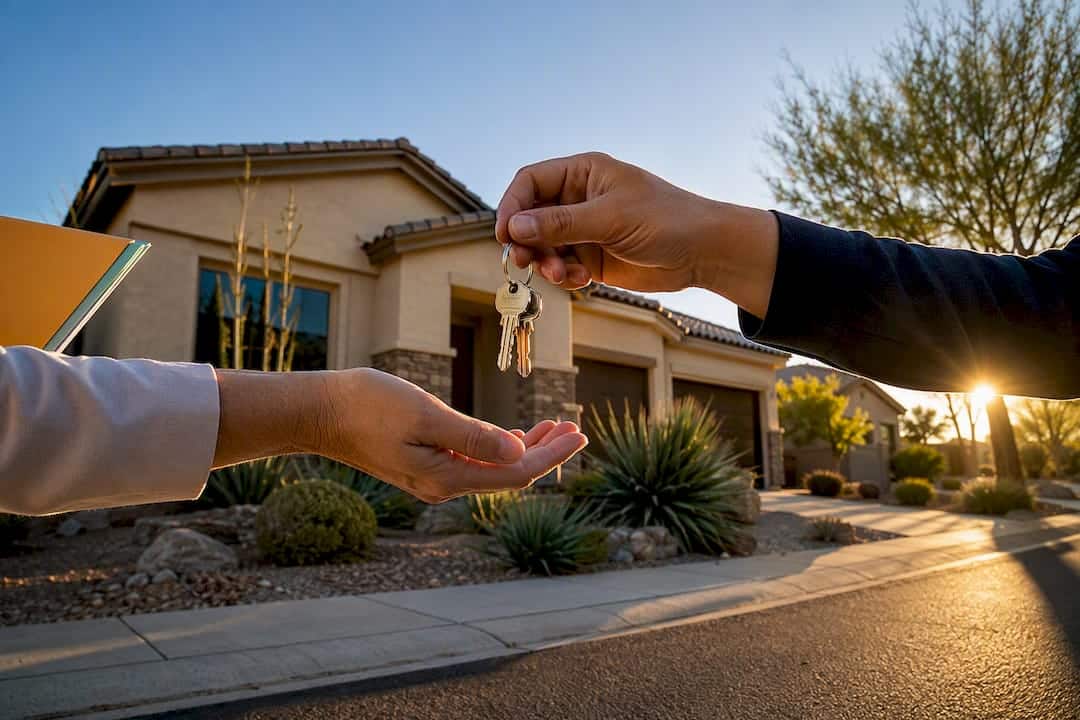 Arizona home with keys during divorce sale