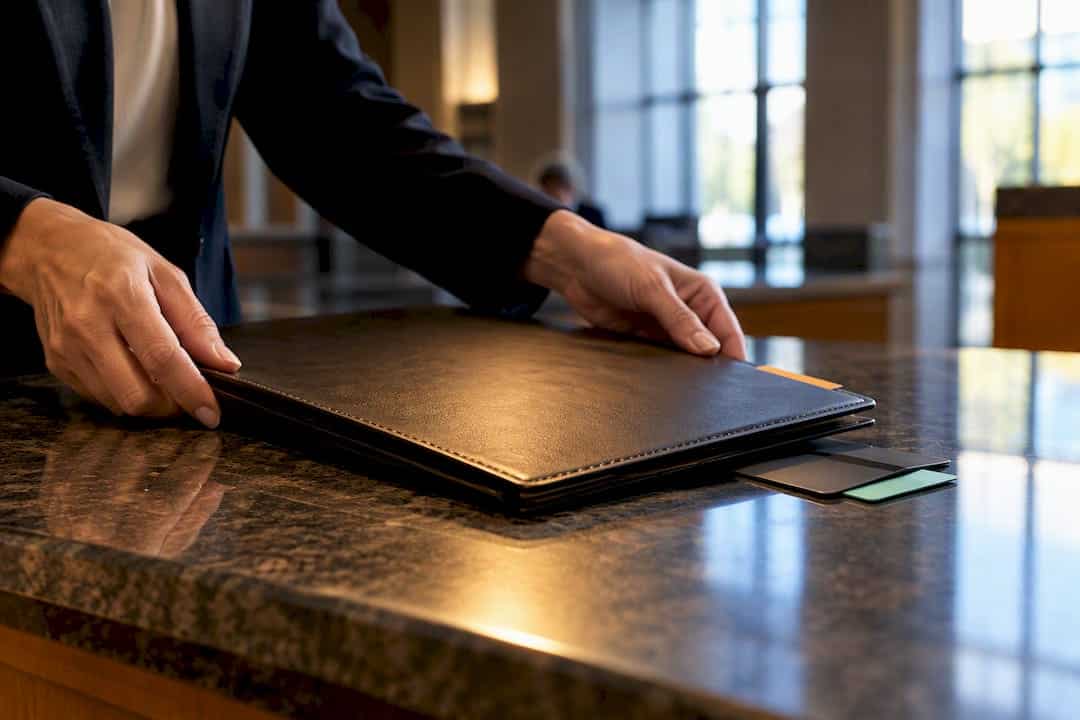 Divorce decree folder beside anonymous payment cards