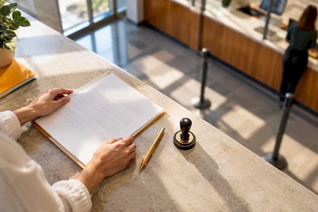 Quitclaim deed prepared for notarization