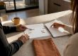 Parents reviewing a holiday parenting schedule