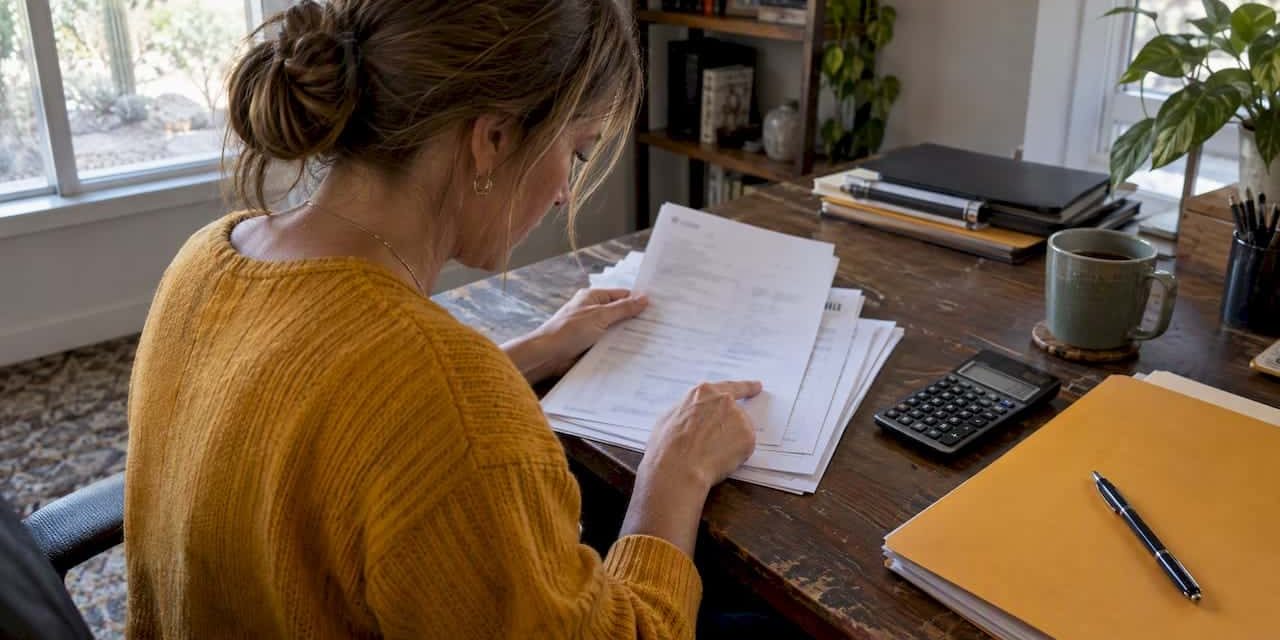Hands tracing inherited funds through records