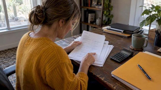 Hands tracing inherited funds through records