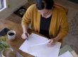 Parent reviewing a child support worksheet