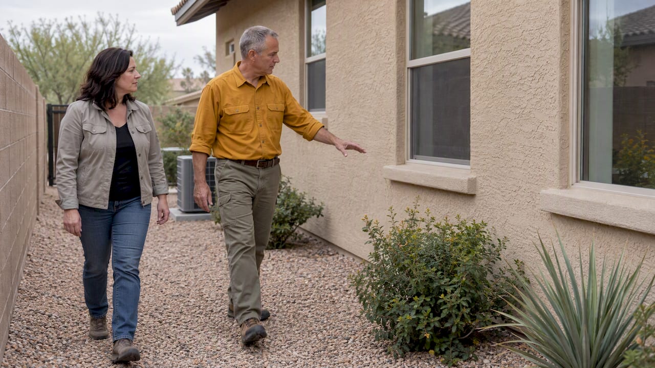 Commissioners inspecting a jointly owned Arizona home
